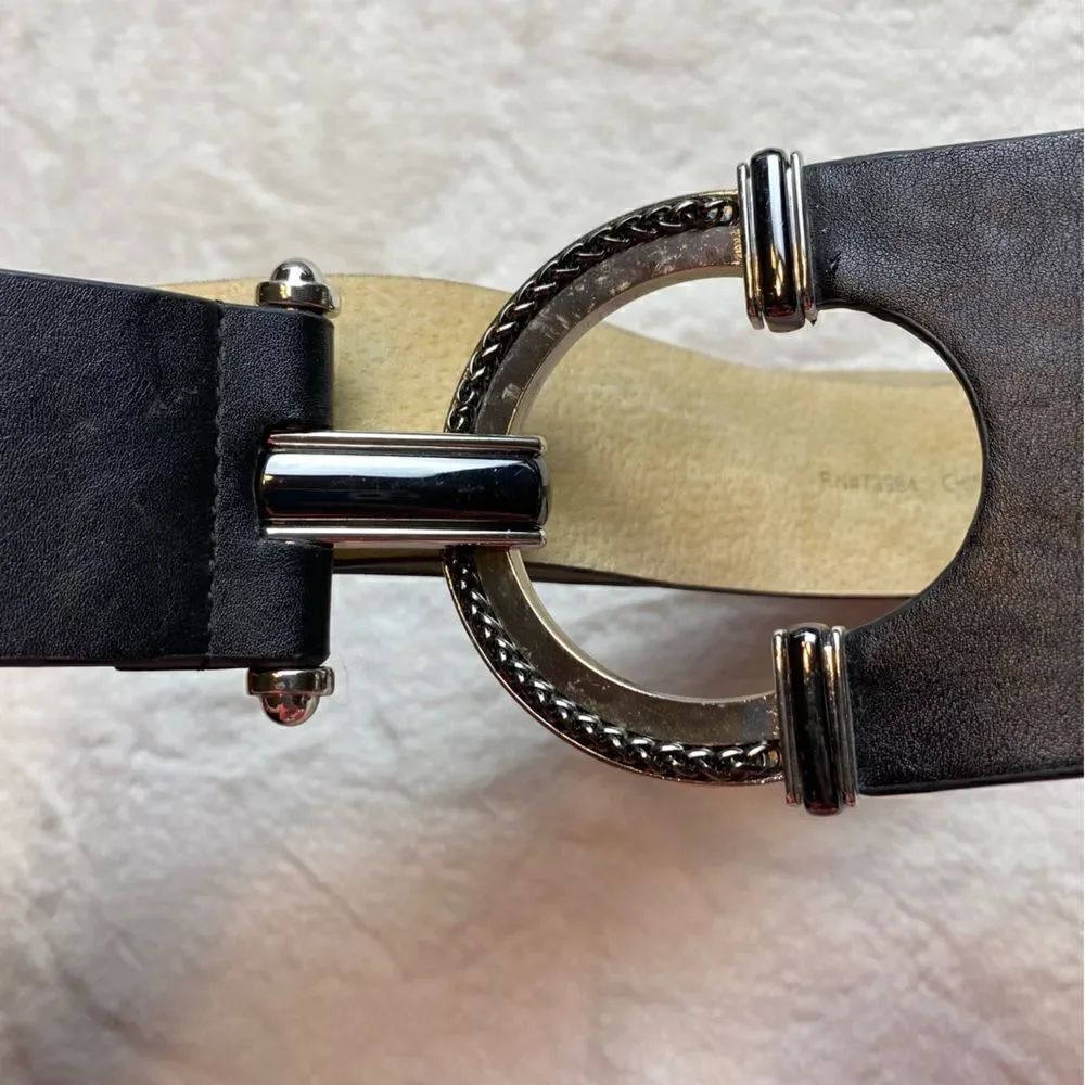 Chico's Black Slide Back Adjustable Belt Size M/L